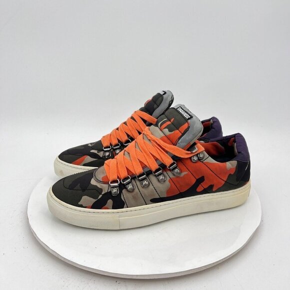 Dsquared2 Women Size Eu 39 US 9 Camouflage Orange Black Skateboarding Shoes - Picture 1 of 15